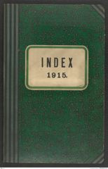 k.k. naturhistorisches Hofmuseum, Index Intendanzakten 1915, Seite 1